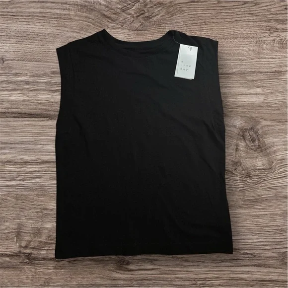 a new day Sleek Black Muscle Tee - Picture 1 of 1
